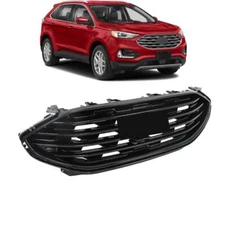 Front Upper Bumper Grill Grille Gloss Black For Ford Edge SE SEL 2019 2020-2022