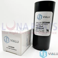 VIALU - 105-126 uf/MFD 220-250 VAC volts Round Start Capacitor 50/60 Hz
