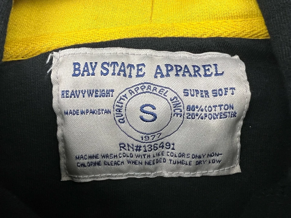 Boston Bay State 服装女式小号连帽衫黑色|黄色棕熊连帽衫 — 第 3/4 张图片