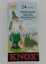 New German Made Knox Myrrh Scent 24 Medium Incense Cones for Smokers