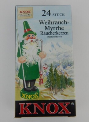 New German Made Knox Myrrh Scent 24 Medium Incense Cones for Smokers