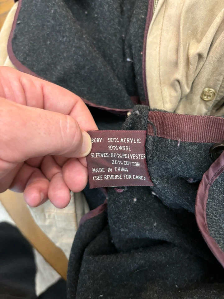 Newport Harbor Mens Brown Suede Long Sleeve Pockets Button Front Jacket Large - Image 4 of 4