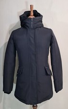 Woolrich Gleeley Hooded Down Parka Coat Black Size Small Uk 8