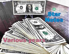 FANCY SERIAL NUMBERS! $1 STAR NOTES! Almost Uncirculated