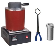 Forno da laboratorio odontotecnico 2 KG per metalli preziosi e crogioli + pinze 