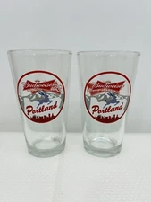 Budweiser Portland Stag Sign Pint Glass (SET of 2)