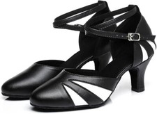 Closed Toe Dance Shoes For Women Latin Salsa Performance Professional Ballroom
