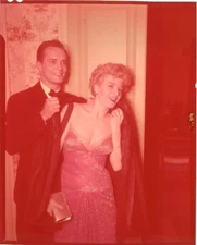 Shelley Winters Douglas Dick Errol Flynn party Original 4x5 Transparency Snipe