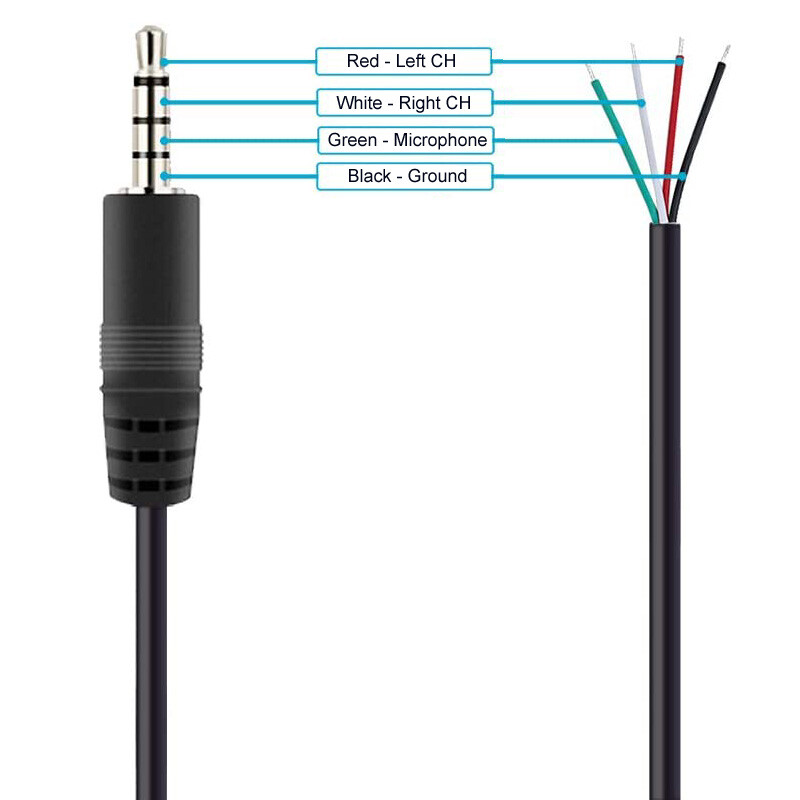Jack à 4 Pôles Audio Câble De Raccordement [1x Jack Mâle 3.5 Mm - 1x