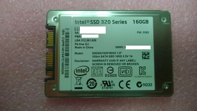 Intel SSDSA1NW160G3 160GB 1.8'' Solid State Drive