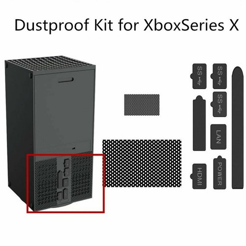 Console Dustproof Suit Mesh Filter Net+Silicone Plug Kit Set For Xbox Series X - Picture 6 of 11