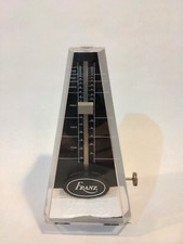 Franz Metronome 1806 Keywound Floating US Made White Plastic w/Cover Vintage