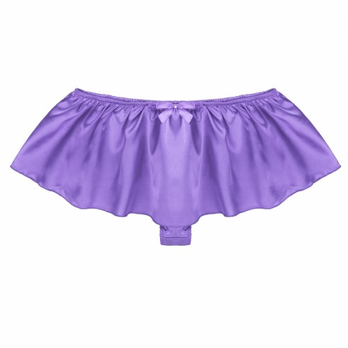Para Hombres Brillante Satén Volantes Lencería Bloomer Ropa Interior Volantes Falda Sissy Bragas - Imagen 333 de 415
