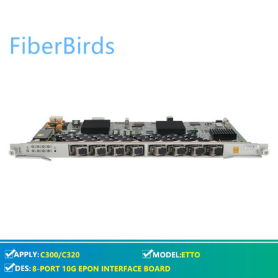 ZTE ETTO 10G high speed EPON 8 ports board with 8 EPON modules for C300 C320 OLT