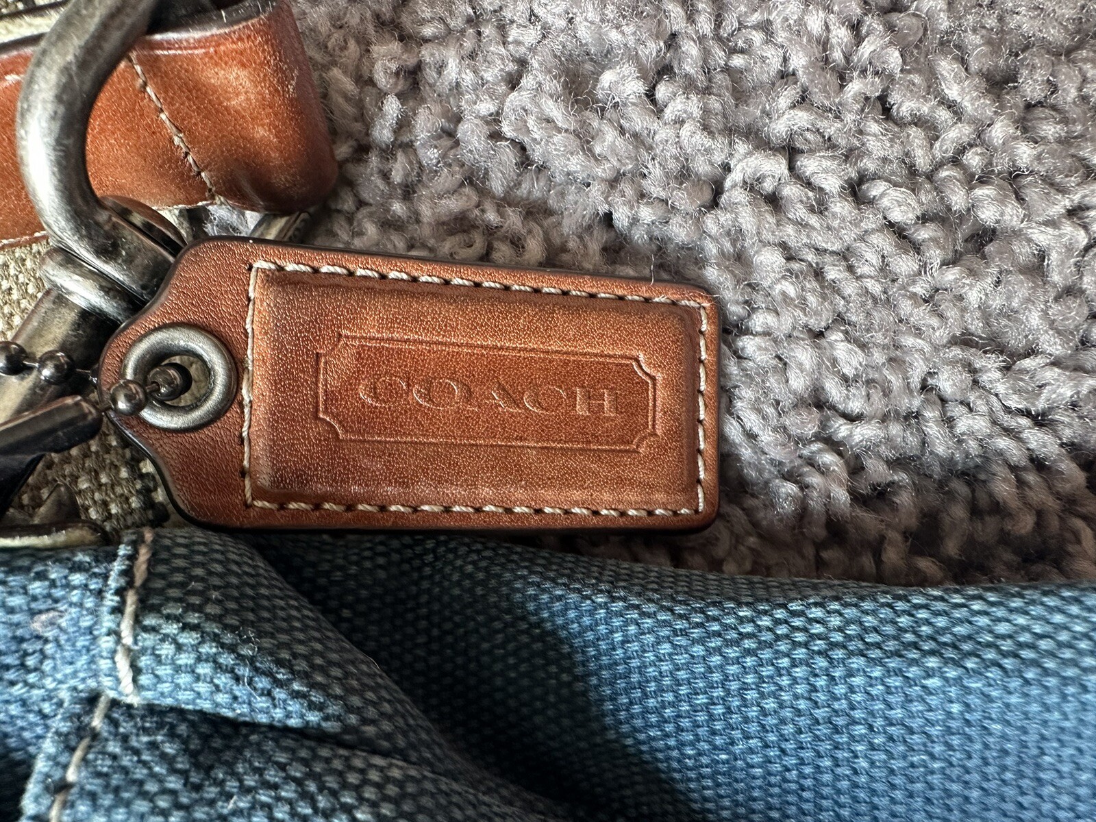 Coach Denim Messenger Laptop Bag Mens Women Blue Vi… Gem