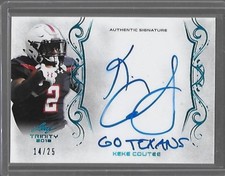 2018 Leaf Trinity KEKE COUTEE Inscription Blue Prismatic Auto RC 14/25 Texans WR