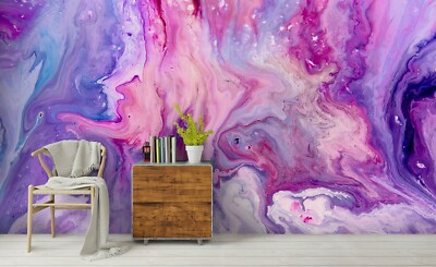 3D Pink Liquid Texture Wallpaper Wall Mural Removable Self-adhesive Sticker 368