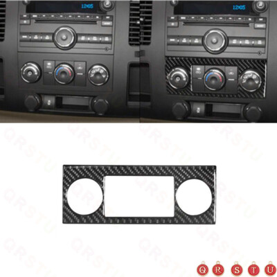 For Corvette Silverado 2007-2013 Carbon Fiber Digital Climate Frame Cover Trim