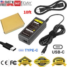 65W watts Laptop USB C Charger For HP x360 LENOVO X1 Carbon Dell XPS Power Cable