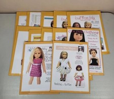 Lot of 13 Doll Outfit Sewing Patterns - For 18" Dolls