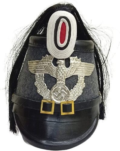 Medieval Black Leather German Prussian Shako Helmet Rustic Vintage Home Decor - Picture 1 of 16