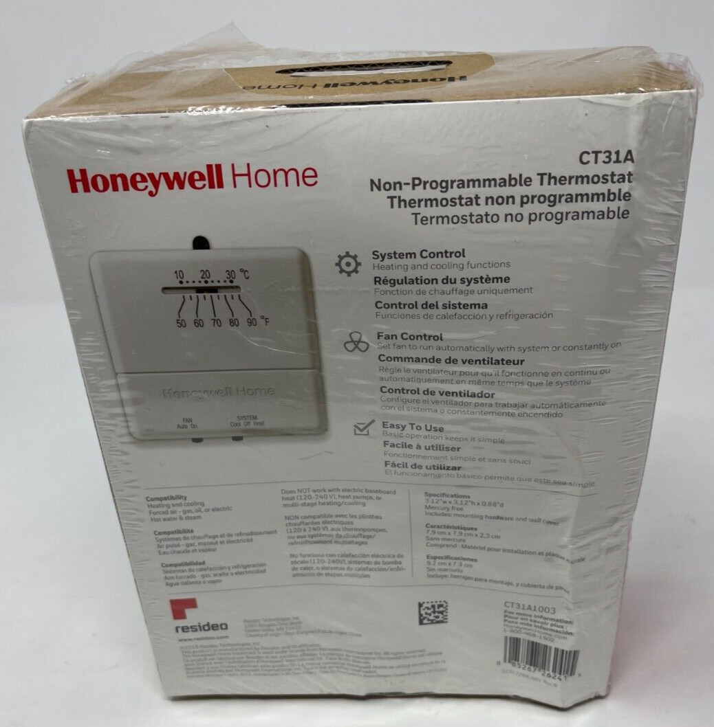 Honeywell CT31A1003 Heat Cool Non Programmable Thermostat 85267262415 | eBay