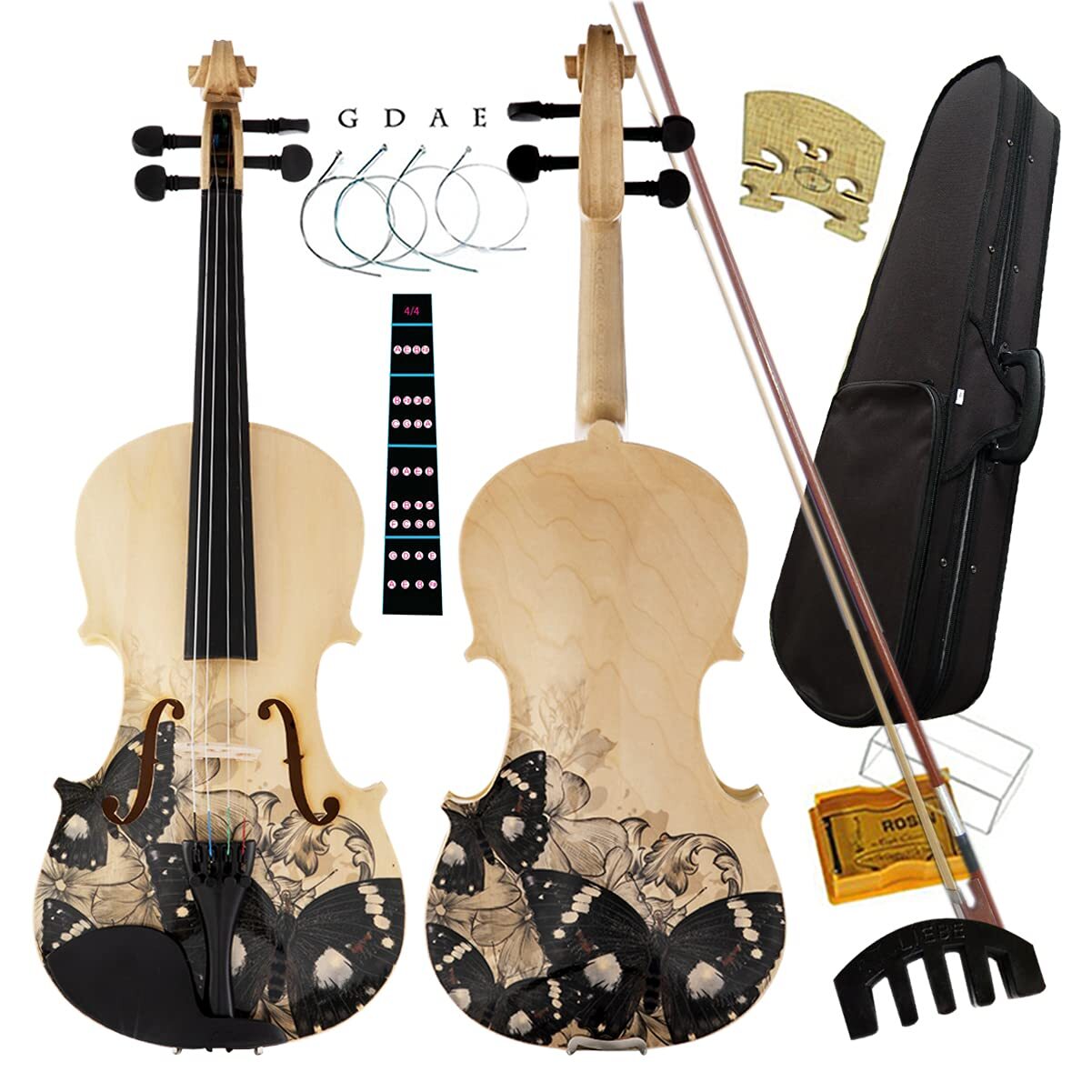 Aliyes Distinctive Artistic Violin Set Designed for Beginners/Students/Kids/adul