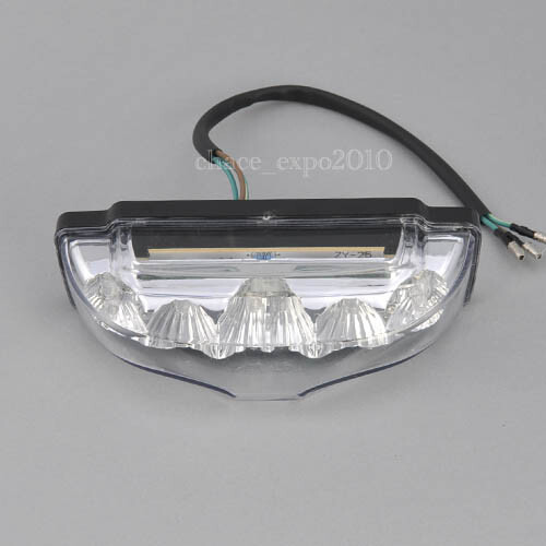 Universal Motorcycle/ATV/Quad Brake Tail Light - 5W/21W Bulb, License Plate Light, Running & Brake Light