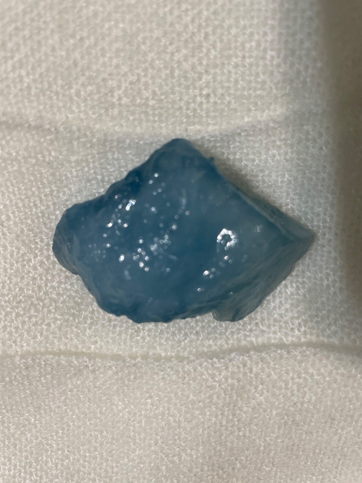 Natural raw aquamarine