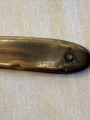 Antique "The Old English Razor" Straight & Celluloid Manhattan Cutlery Sheffield - Picture 4 of 23