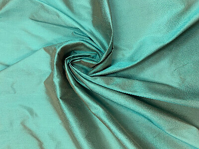 Soie sauvage vert jade de 1m80 pour couture écoresponsable