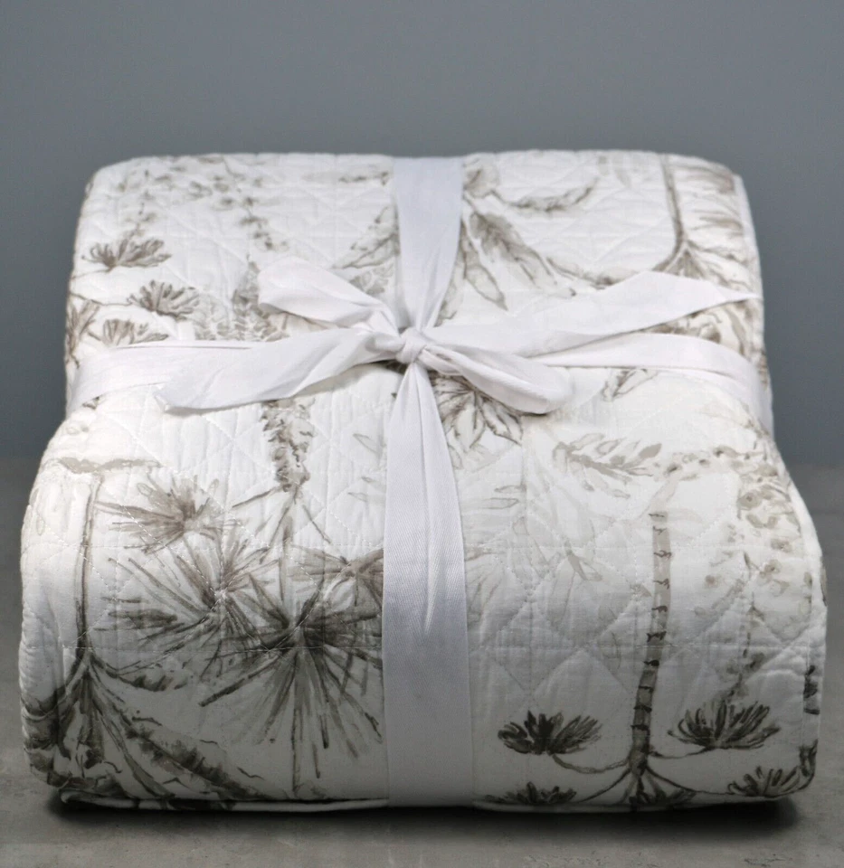 Colcha Colcha Colcha Luz Tropical FULL/QUEEN Blanca Taupe Max Studio Bimini Foto 3 de 4