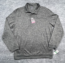 Van Heusen Men Sweater Natural Flex Stretch Classic Fit Heather Gray Pullover L