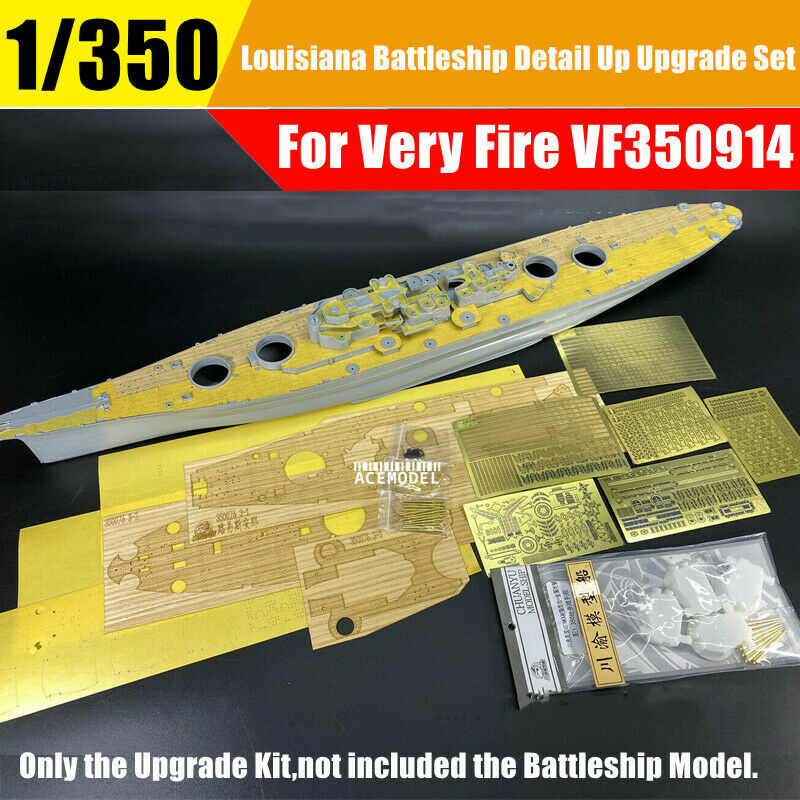 1/350 USS Louisiana BB-71 Wooden Deck+PE Detail-up Part for Very Fire VF350914