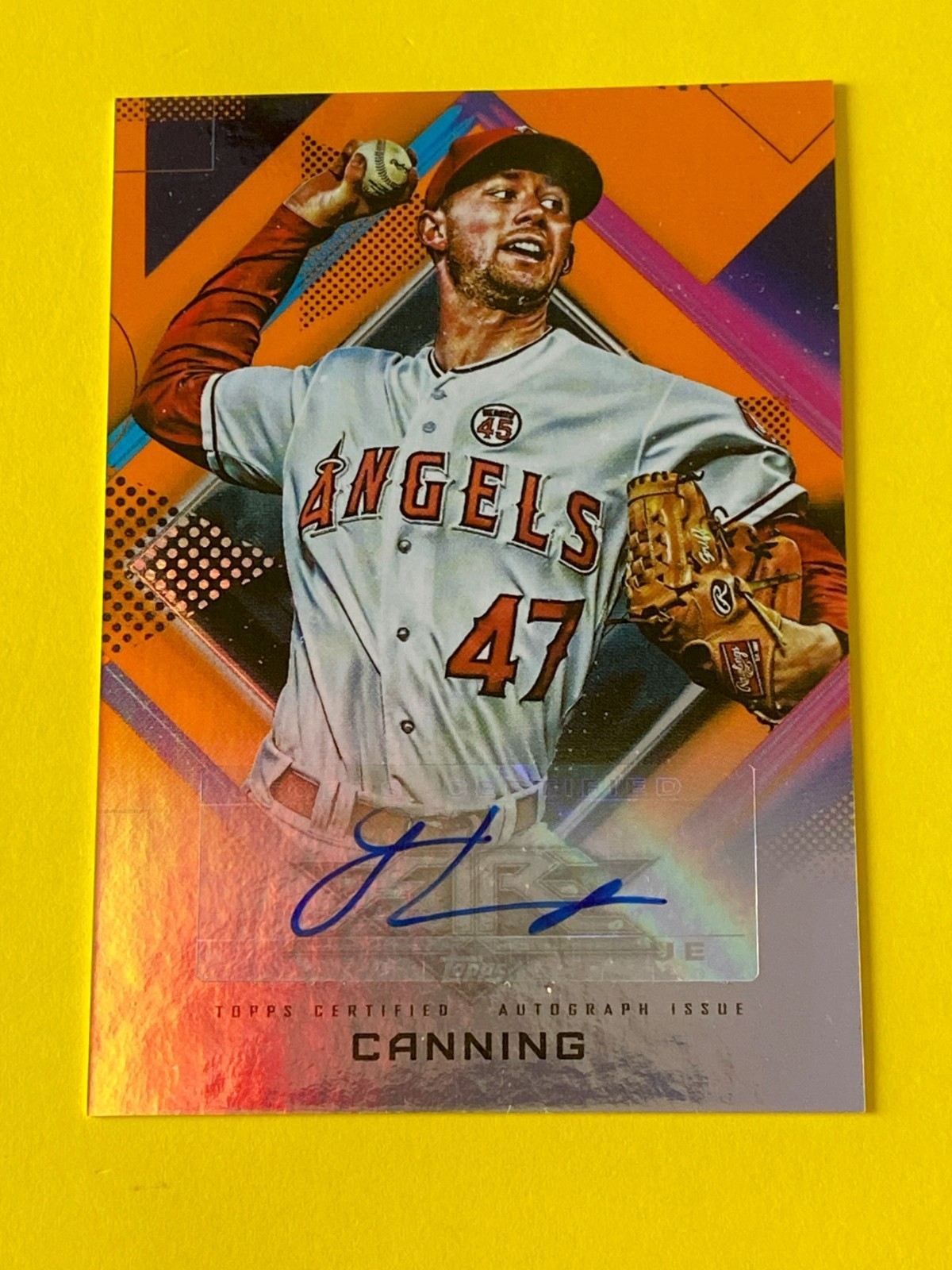 Griffin Canning auto #d /99 - 2020 Topps Fire Orange parallel - #FA-GC