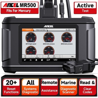 ANCEL Marine Diagnostic Tool for Mercury Jet Ski & Outboard Scanner Active Tests