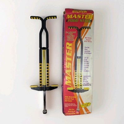 Vintage Master Pogo Stick Model 2015 Yellow Black VG+ W/ Original Box SBI