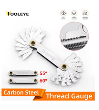 55/60 Thread Pitch Gauge Metric Imperial Carbon Steel Measuring Tool