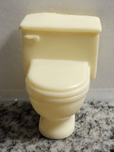 Vintage Marx Toys Dollhouse TOILET Bathroom White Plastic