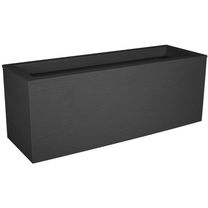 Bac fleurs extérieur rétention eau EDA Graphit Up balcon 25L