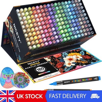 Komplett 180er Pack Acryl Pinsel Marker mit verblassender wasserfester Tinte