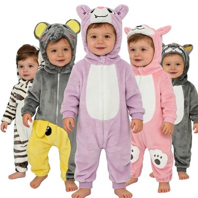 Unisex Toddler Jumpsuit 3D Tail Bodysuit Soft Rompers Casual Baby Home Costumes