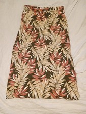 Liz Claiborne Olive Grove Palm Maxi Tropical Lined Skirt 6