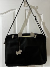 RADLEY Black Leather Briefcase Messenger Bag Attaché Laptop Crossbody Multiway