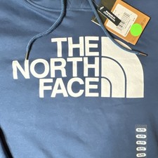 The North Face Circular Design Graphic Hooded Fleece Pullover Blue XL