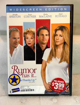 Rumor Has It... (DVD, 2006, Widescreen) With Case, Tested