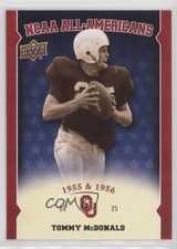 2011 Upper Deck University of Oklahoma NCAA All-Americans Tommy McDonald HOF 3n1