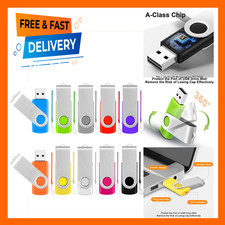256MB USB Flash Drive Pack 10 Lanyard Swivel Memory Stick Data Storage Office