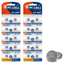 20x AG7 LR927 SR927W 395 399 195 1.5V Button Coin Alkaline Watch Battery PKCELL