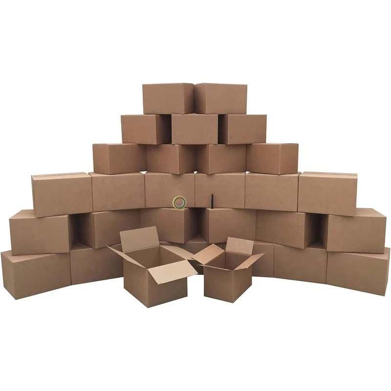 30 Moving Boxes Kit Corrugated Packing Supplies Tape Marker Medium Small 44cu ft - Image 3 of 4